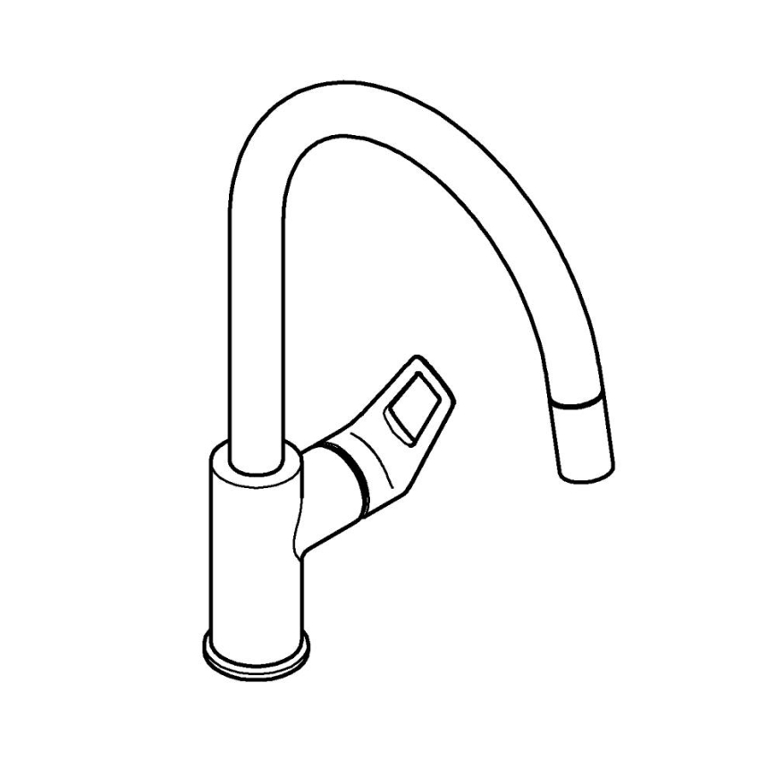 GROHE 30556000 - Grifo para fregadero START LOOP 357 mm cromado brillante