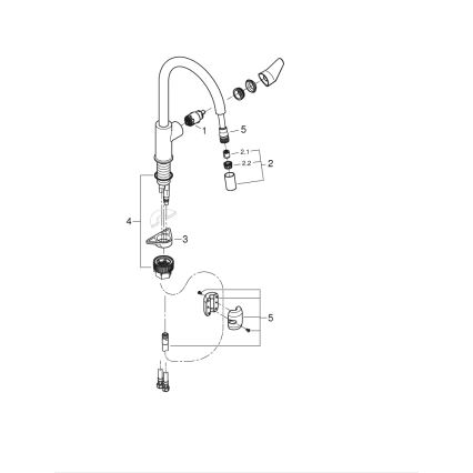 GROHE 30562000 - Grifo para fregadero START CURVE 357 mm, acabado cromo brillante