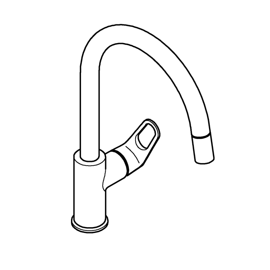 GROHE 30569000 - Grifo para fregadero START FLOW 357 mm, cromo brillante