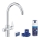 GROHE 30593000 - Grifo para fregadero BLUE PURE con caño en C, acabado cromado brillante