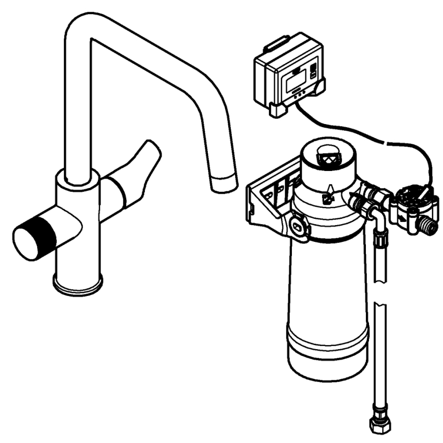 GROHE 30594000 - Grifo para fregadero BLUE PURE Start con función de filtrado Ultrasafe, acabado cromado