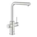 GROHE 30601DC0 - Grifo de fregadero BLUE PURE con pico extraíble en acero inoxidable