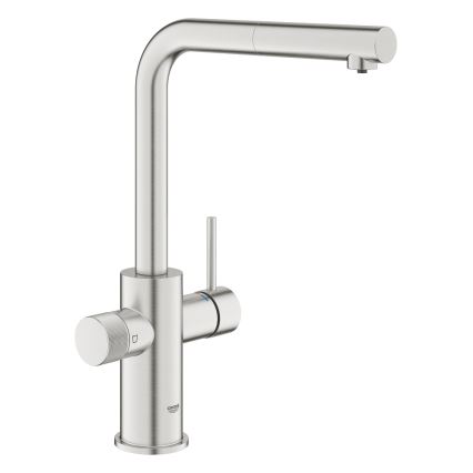 GROHE 30601DC0 - Grifo para fregadero BLUE PURE con caño extraíble, acero inoxidable