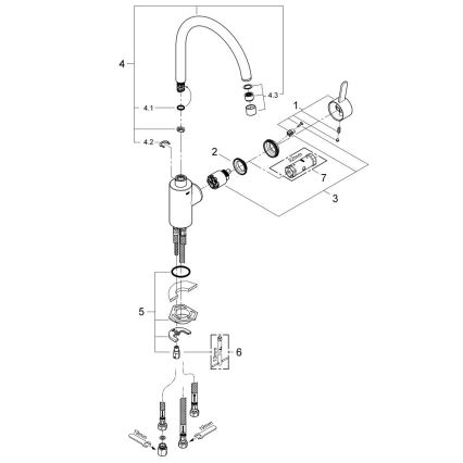 GROHE 31180000 - Grifo de cocina EUROSMART COSMOPOLITAN, acabado cromo brillante
