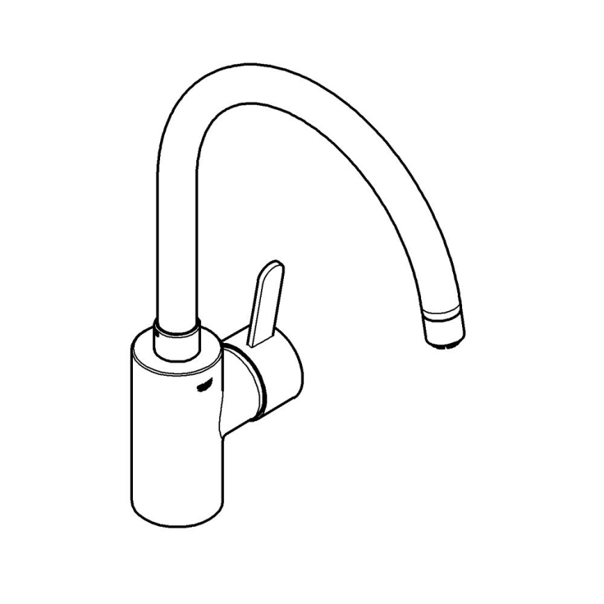 GROHE 31180000 - Grifo de cocina EUROSMART COSMOPOLITAN, acabado cromo brillante