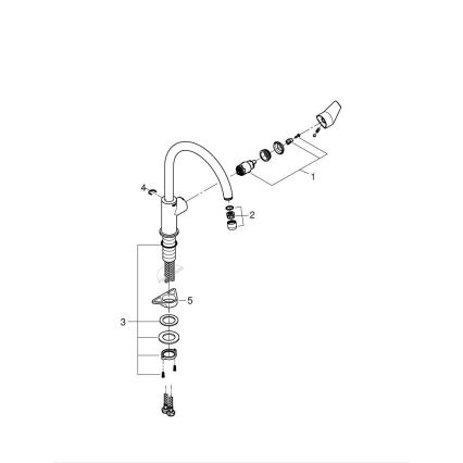 GROHE 31233001 - Grifo de fregadero START con acabado en cromo brillante