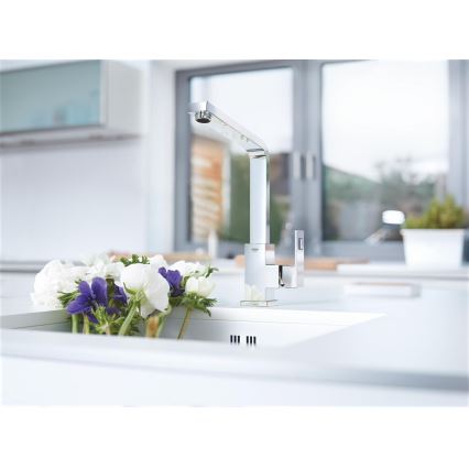 GROHE 31255000 - Grifo monomando para fregadero EUROCUBE, cromo brillante
