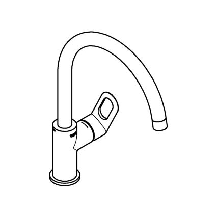 GROHE 31368000 - Grifo para fregadero BAULOOP 332 mm, acabado cromo brillante