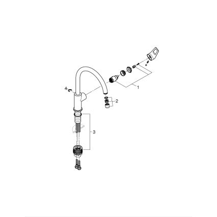 GROHE 31368001 - Grifo de fregadero BAULOOP cromo brillante