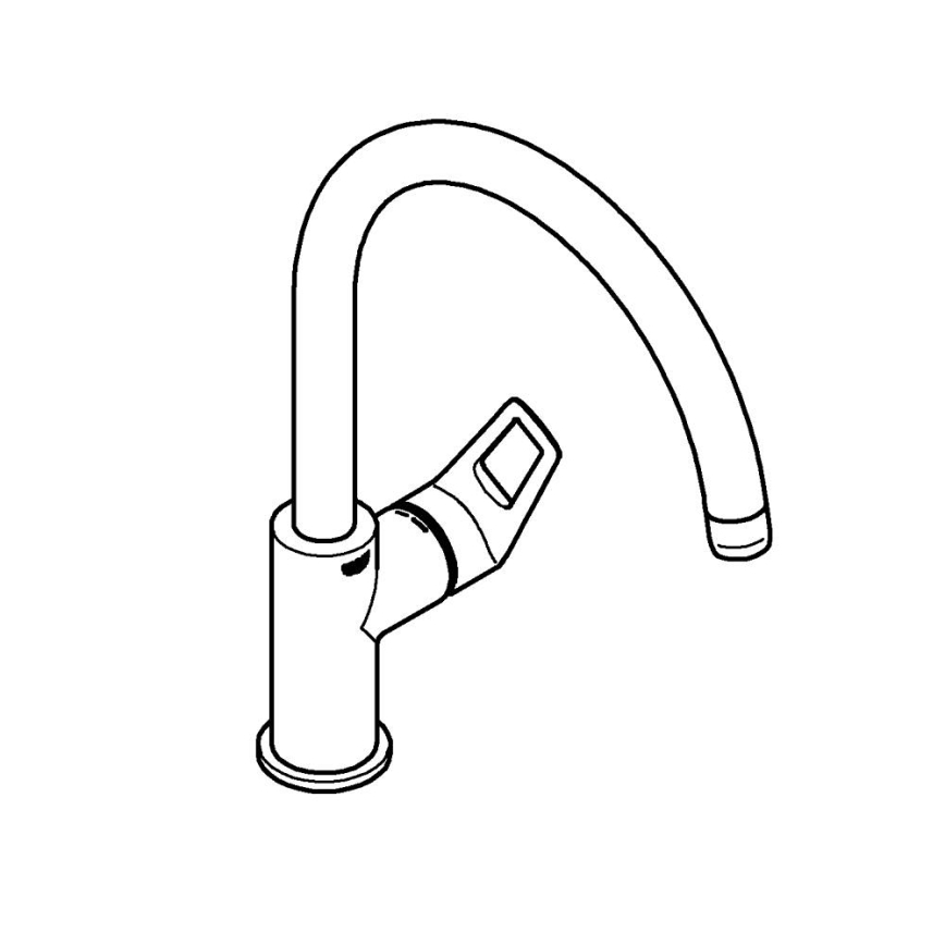 GROHE 31368001 - Grifo de fregadero BAULOOP cromo brillante