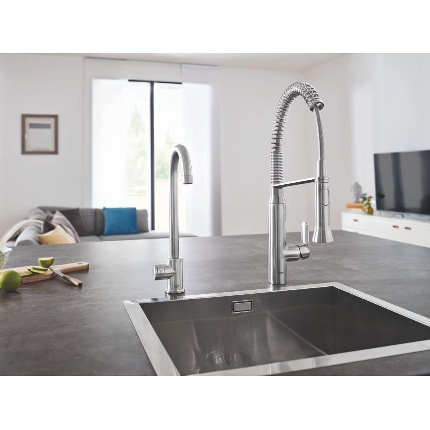GROHE 31379DC0 - Grifo de cocina K7 en acero inoxidable