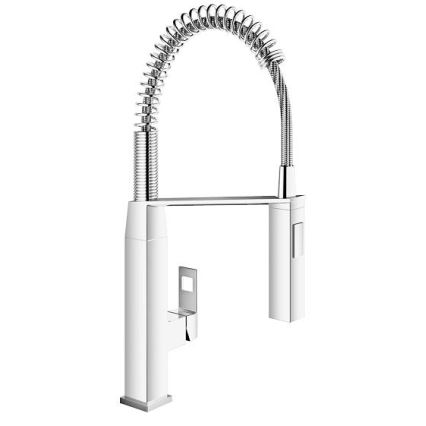GROHE 31395000 - Grifo para fregadero EUROCUBE 547 mm, acabado en cromo brillante
