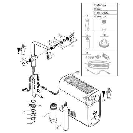 GROHE 31454001 - Grifo para fregadero BLUE HOME, pico en L, cromo brillante