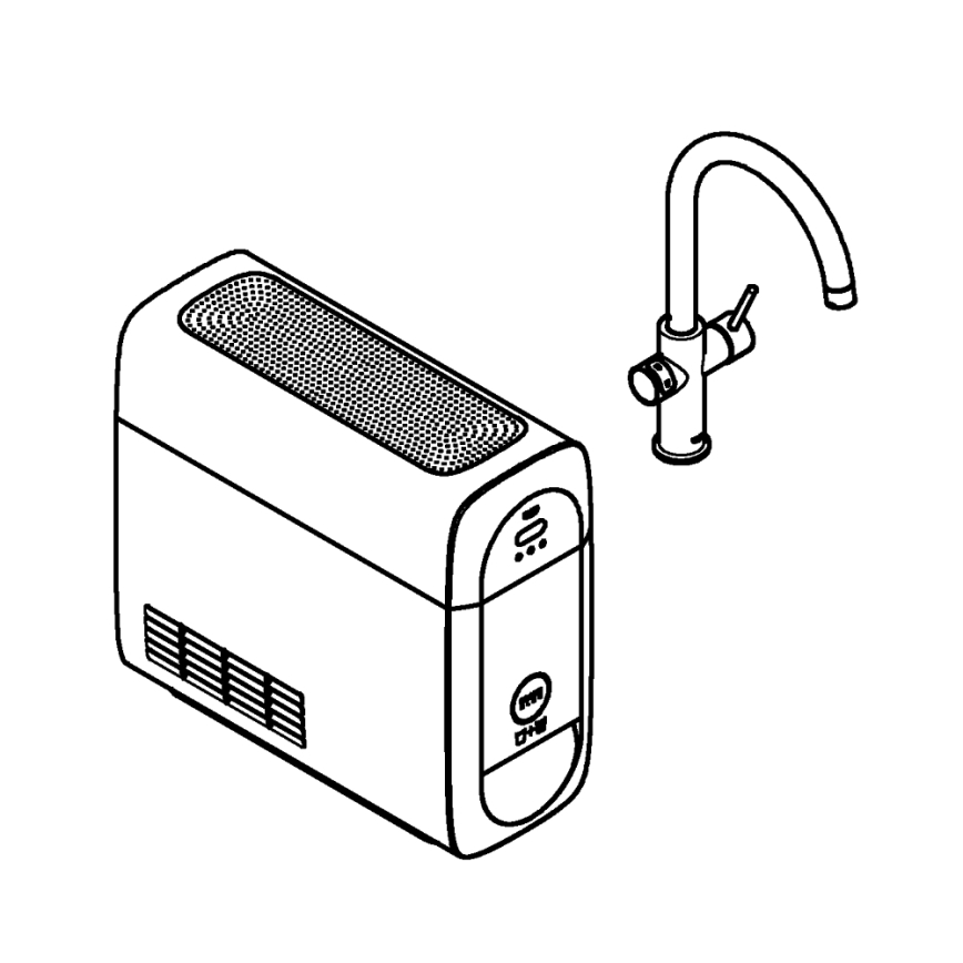 GROHE 31455001 - Grifo para fregadero BLUE HOME cromo brillante