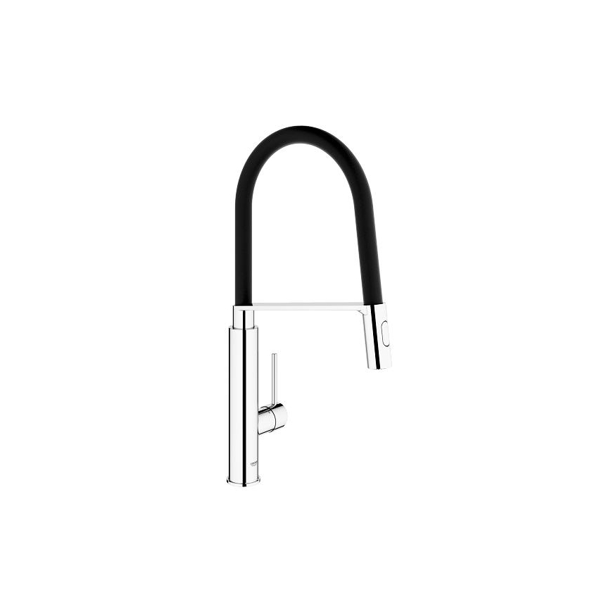 GROHE 31491000 - Grifo para fregadero CONCETTO con rociador profesional extraíble, cromo brillante