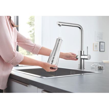 GROHE 31539000 - Grifo para fregadero BLUE HOME con caño en L, cromo pulido