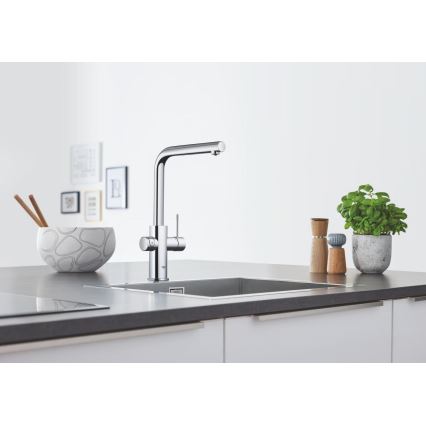 GROHE 31539000 - Grifo para fregadero BLUE HOME con caño en L, cromo pulido