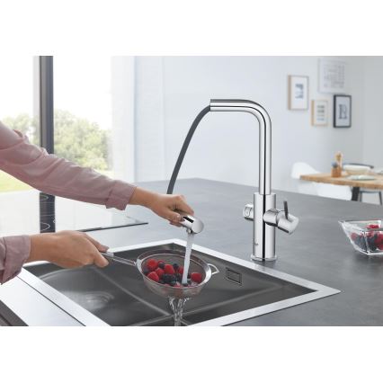 GROHE 31539000 - Grifo para fregadero BLUE HOME con caño en L, cromo pulido