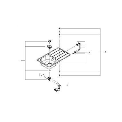GROHE 31552SD1 - Fregadero K200 860 x 500 mm acero inoxidable