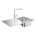 GROHE 31573SD1 - Juego de fregadero de cocina K500 con escurridor integrado y grifo A, 86×50 cm, acero inoxidable