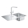 GROHE 31573SD1 - Juego de fregadero de cocina K500 con escurridor integrado y grifo A, 86×50 cm, acero inoxidable
