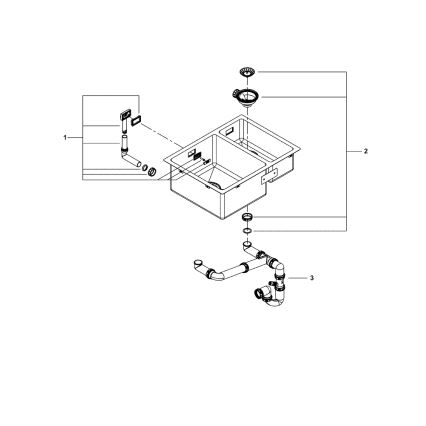 GROHE 31577SD1 - Fregadero de cocina K700U 595 × 450 mm acero inoxidable