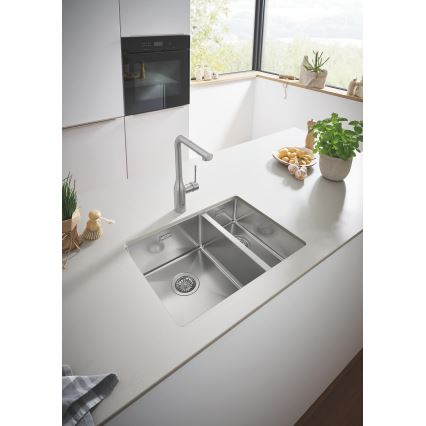 GROHE 31577SD1 - Fregadero de cocina K700U 595 × 450 mm acero inoxidable