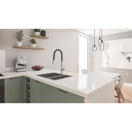 GROHE 31577SD1 - Fregadero de cocina K700U 595 × 450 mm acero inoxidable