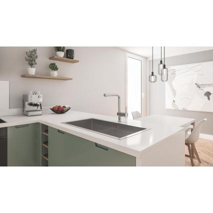 GROHE 31580SD1 - Fregadero de cocina K700 864 × 464 mm acero inoxidable