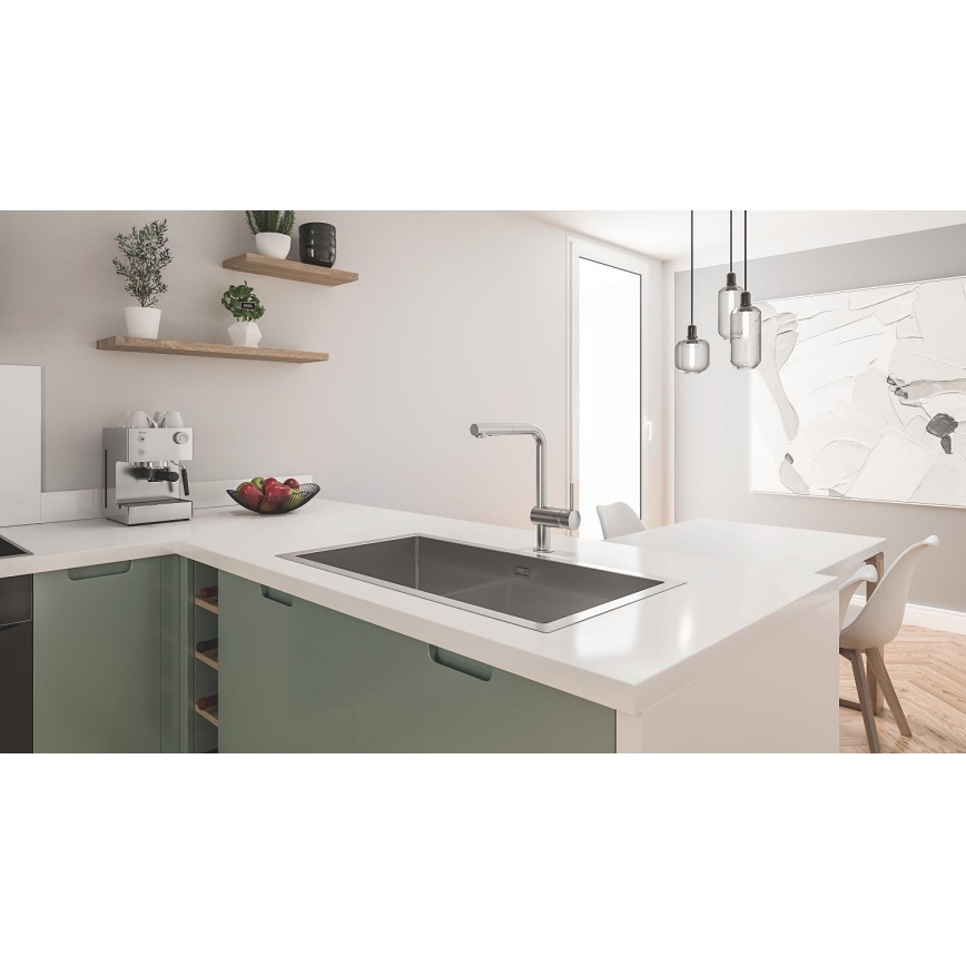 GROHE 31580SD1 - Fregadero de cocina K700 864 × 464 mm acero inoxidable