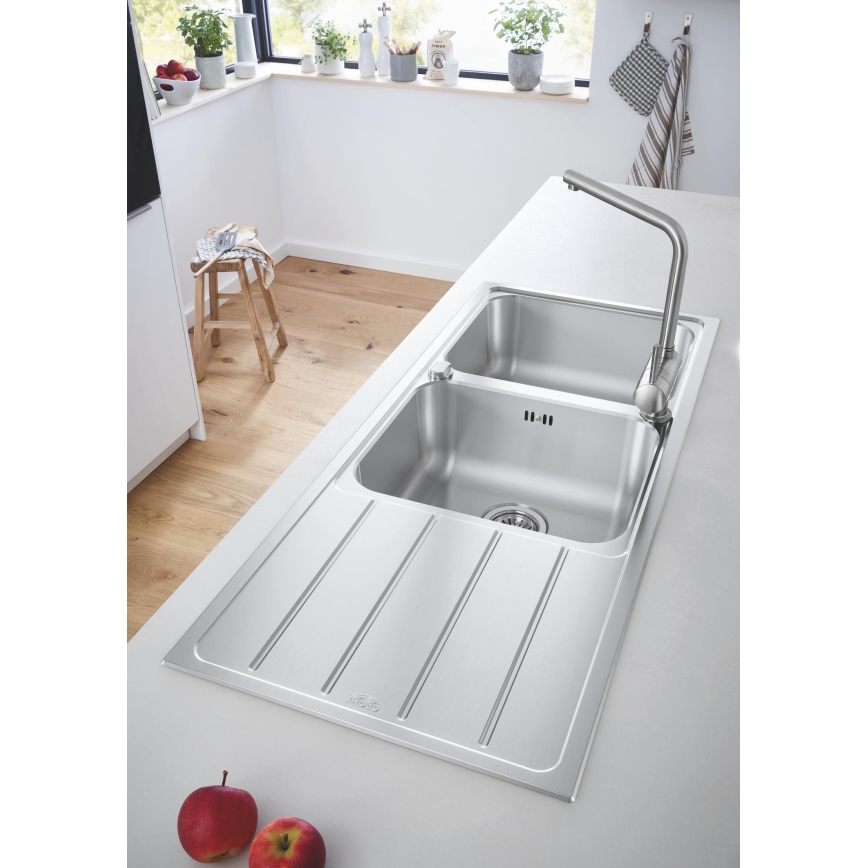 GROHE 31588SD1 - Fregadero K500 1160 × 500 mm acero inoxidable