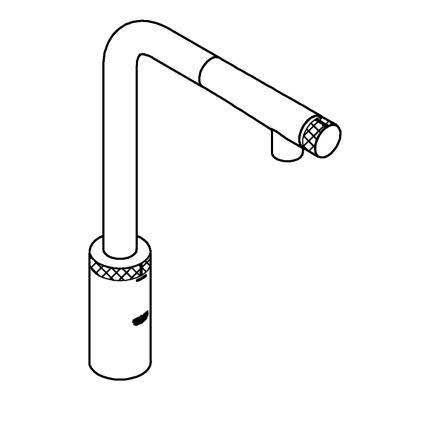 GROHE 31613DC0 - Grifo para fregadero A SmartControl, acero inoxidable