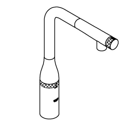 GROHE 31615000 - Grifo para fregadero ESSENCE SMARTCONTROL 366 mm, acabado cromado brillante