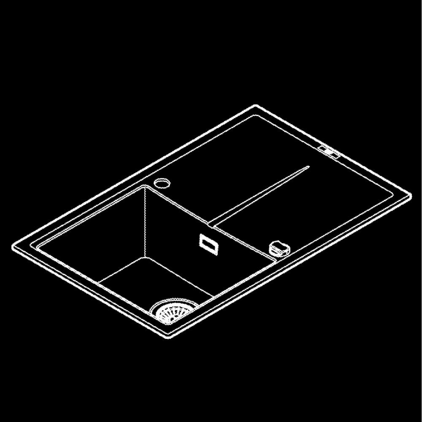 GROHE 31639AP0 - Fregadero compuesto K400 780 × 500 mm negro