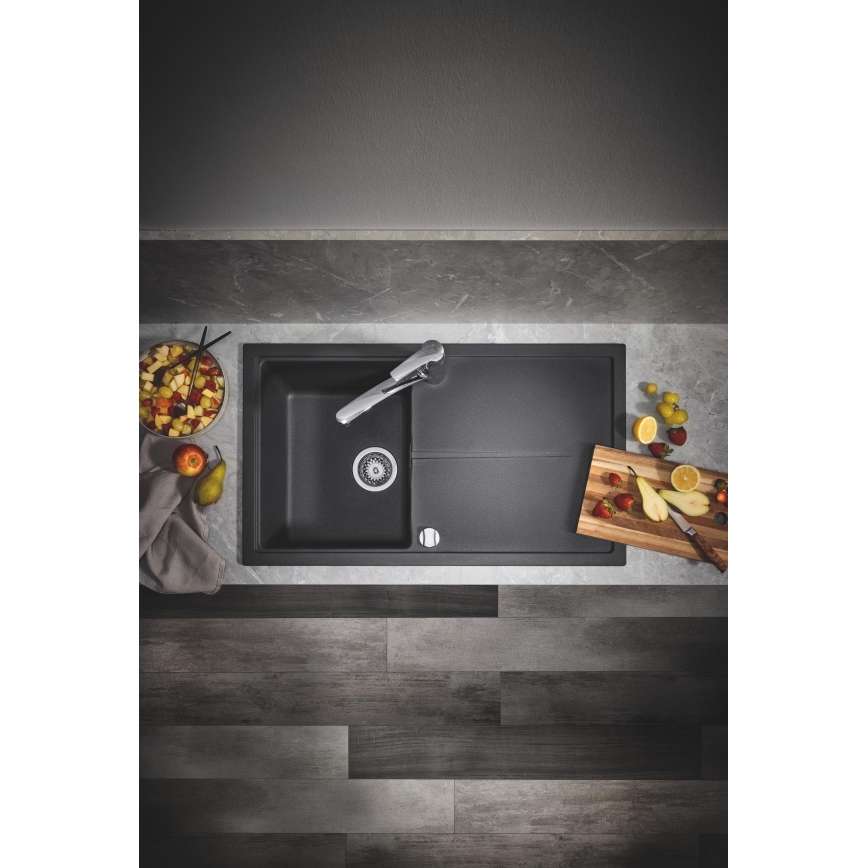 GROHE 31640AP0 - Fregadero de composite K400 860 × 500 mm granito/negro