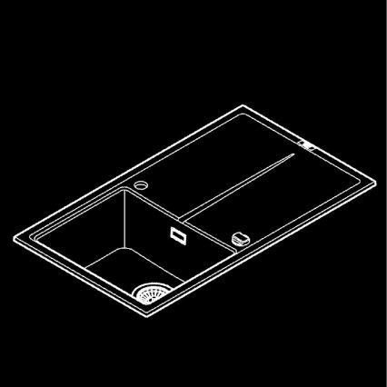 GROHE 31640AP0 - Fregadero de material compuesto K400 860 × 500 mm negro