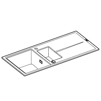 GROHE 31642AP0 - Fregadero de cocina K400 1000 × 500 mm granito/negro