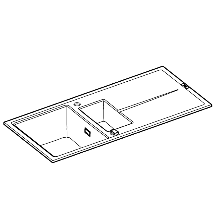 GROHE 31642AP0 - Fregadero de cocina K400 1000 × 500 mm granito/negro