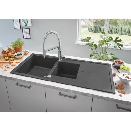 GROHE 31643AP0 - Fregadero de composite K400 1160 × 500 mm negro
