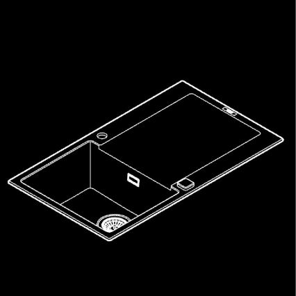 GROHE 31644AP0 - Fregadero K500 860 × 500 mm granito/negro