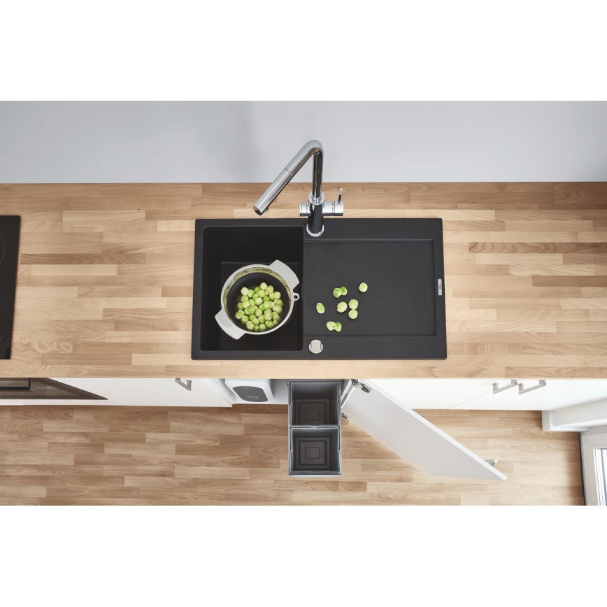 GROHE 31644AP0 - Fregadero K500 860 × 500 mm granito/negro