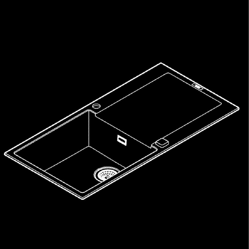 GROHE 31645AP0 - Fregadero K500 1000 × 500 mm piedra/negro