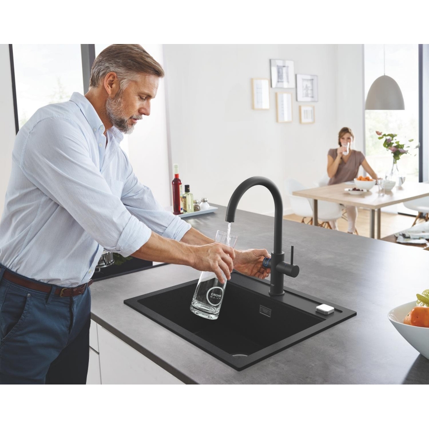 GROHE 31651AP0 - Fregadero de cocina K700 560 × 510 mm granito/negro
