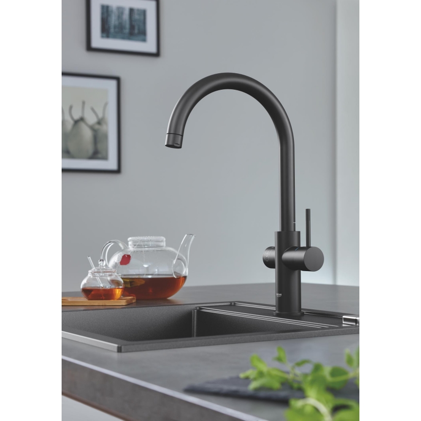 GROHE 31651AP0 - Fregadero de material compuesto K700 560 × 510 mm negro
