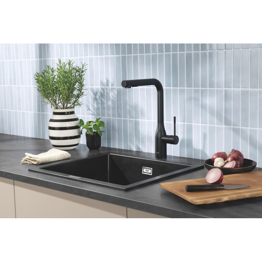 GROHE 31651AP0 - Fregadero de material compuesto K700 560 × 510 mm negro