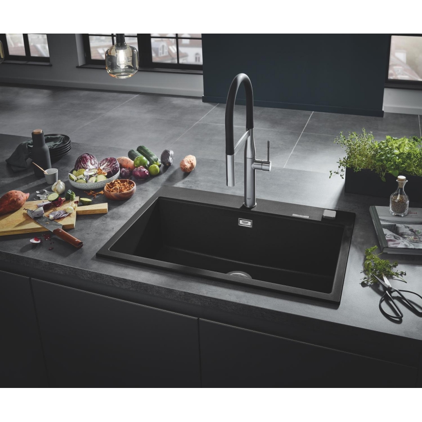 GROHE 31652AP0 - Fregadero de composite K700 780 × 510 mm negro