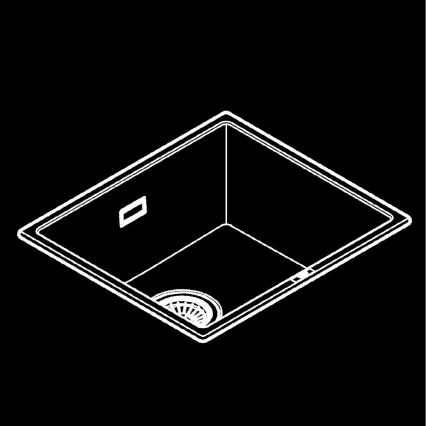 GROHE 31653AP0 - Fregadero K700U 457 × 406 mm piedra/negro