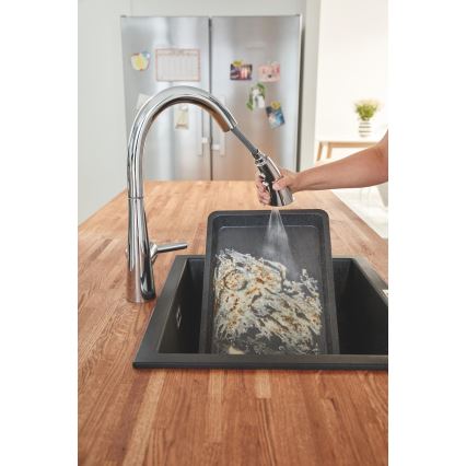 GROHE 31654AP0 - Fregadero de material compuesto K700U 533 × 457 mm negro