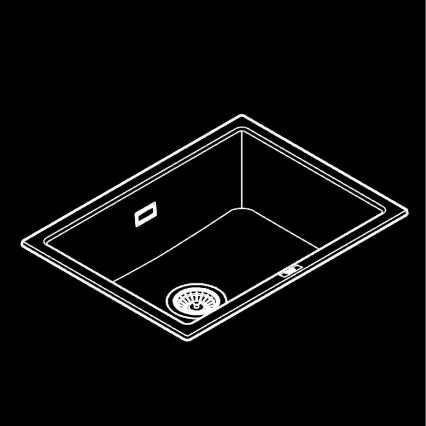 GROHE 31655AP0 - Fregadero K700U 610 × 460 mm piedra negra/negro