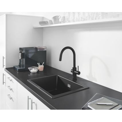 GROHE 31655AP0 - Fregadero K700U 610 × 460 mm piedra negra/negro